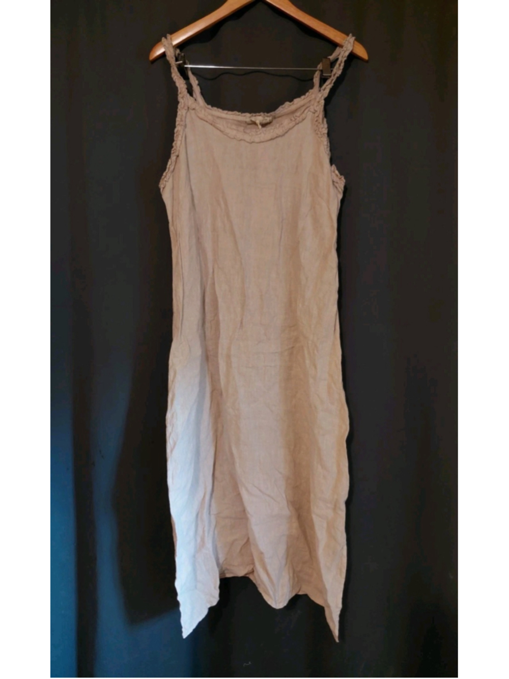 Francesca Bettini ITALY 100% Linen Dress Lagenlook Cottagecore Boho Large NWT - Picture 8 of 15
